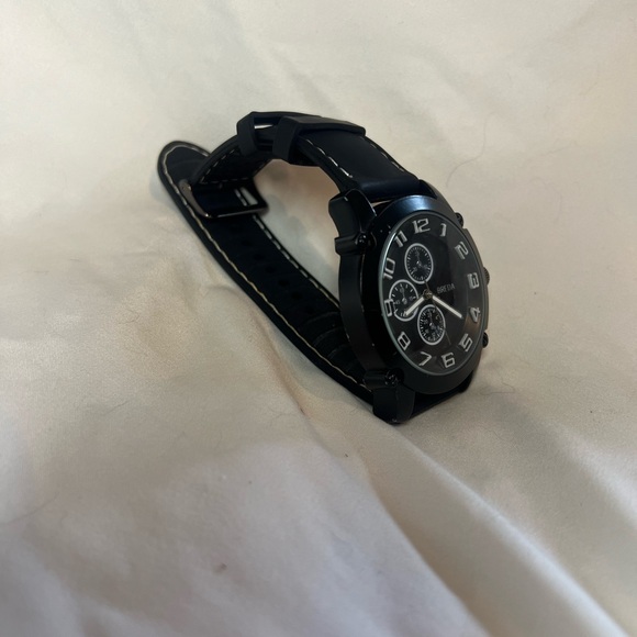 Men's BREDA Large Black 49mm Watch - Picture 2 of 5